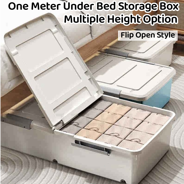 SG IN STOCK Under Bed Storage Box Storage/Box/Transparent/Under Bed ...