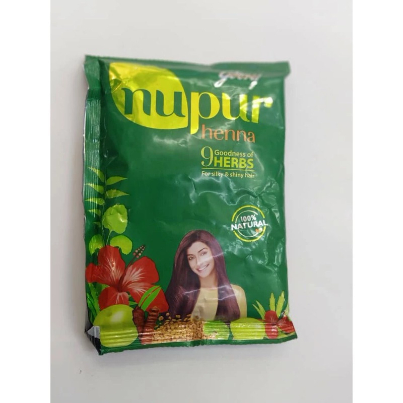 Godrej Nupur Henna Natural Mehndi for Hair Color with Goodness of 9 ...