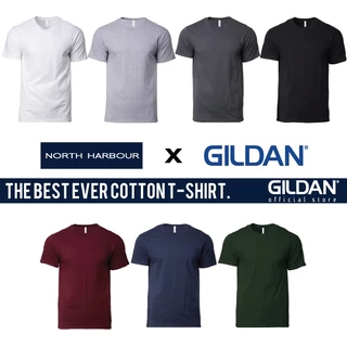GILDAN x NORTH HARBOUR The Best Ever Round Neck Cotton T-Shirt Unisex Adult Plain Crew Neck Tee - NHR1100 Group A