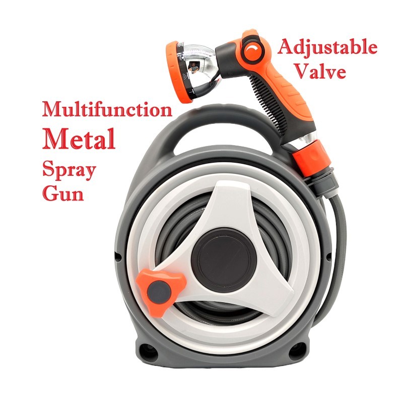 🇸🇬1️⃣6️⃣0️⃣𝕊𝕆𝕃𝔻11.5m Mini Garden Water Hose Reel Set 𝕄𝕖𝕥𝕒𝕝 ...