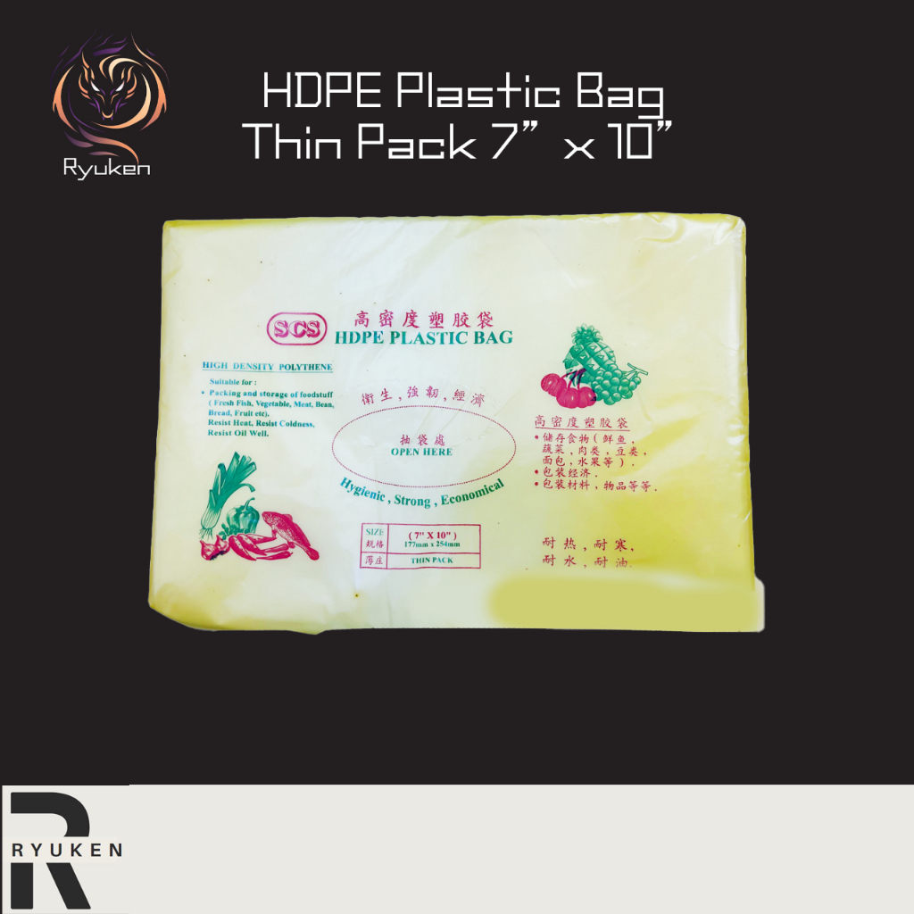 😍Local Seller😍 SCS Thin Pack 7" x 10" Hygienical Food Packaging Plastic