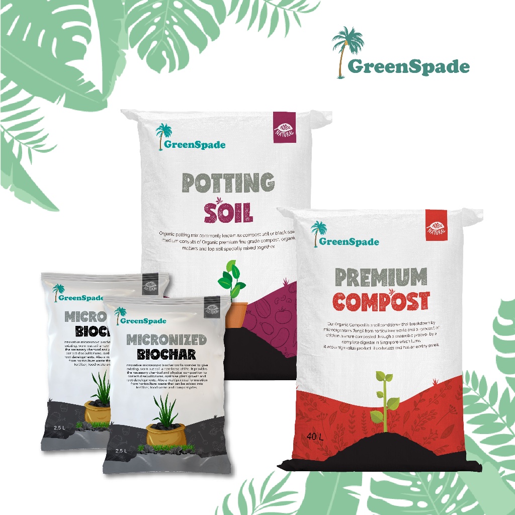 [Bundle Pack] Soil 40L , Compost 40L, 2x Biochar 2.5L | Shopee Singapore