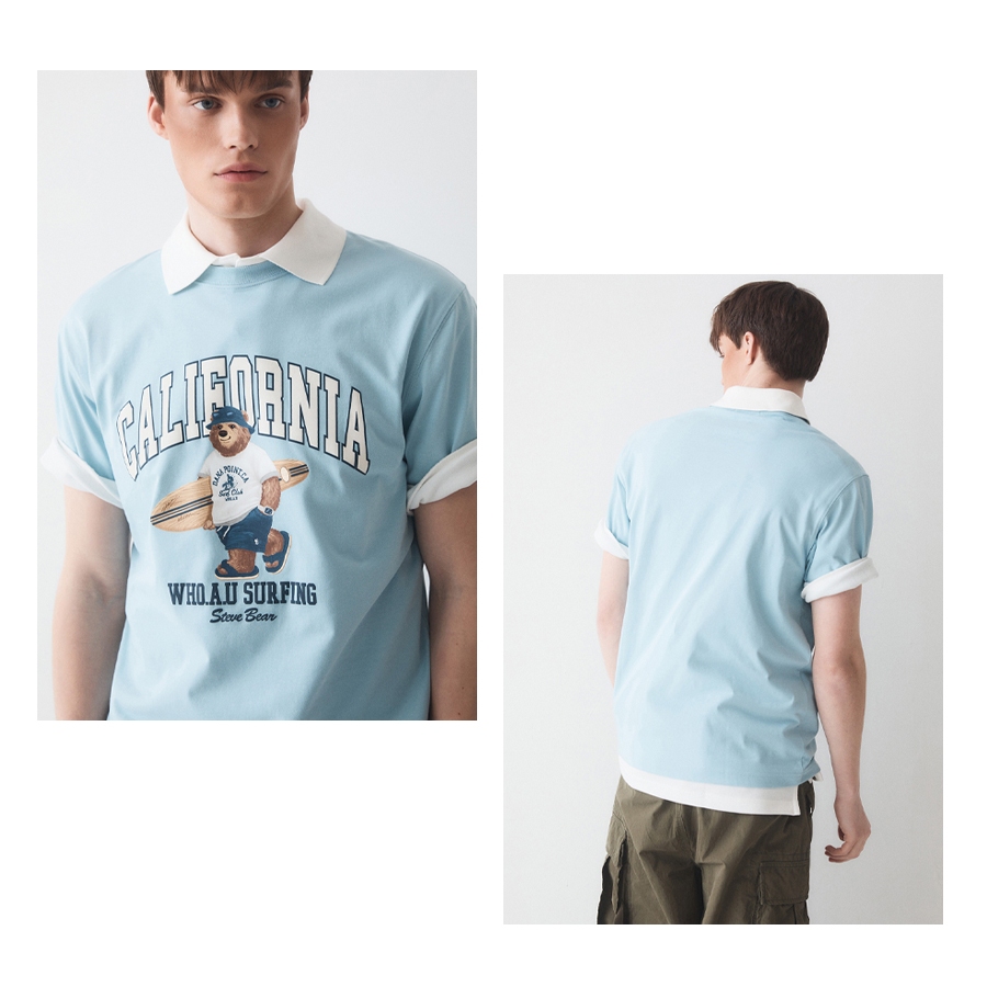 WHO.A.U] Steve Photo T-Shirt | WHRPE2424U/WHRPE3725U