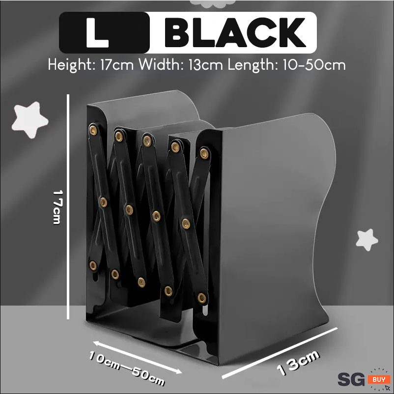 [SG STOCK] Extendable Metal Bookend Book Stand Bookends | Book ...