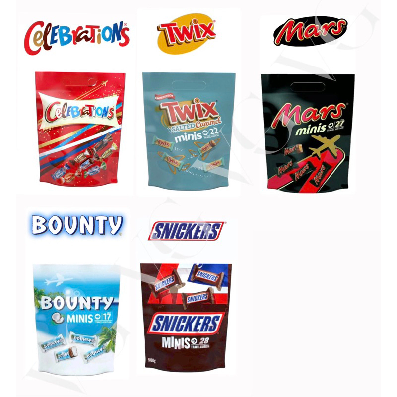 [SG STOCK] Assorted Bounty Snickers Mars Twix Celebrations Minis Travel ...