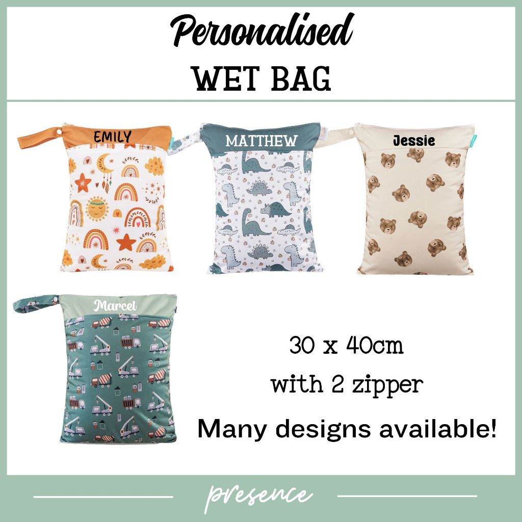 Personalised Wet Bag Customised Wet Bag with Name Diaper Bag Wet Bag for Gym Swimming Shopee Singapore