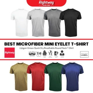RIGHTWAY Quick Dry Round Neck T-Shirt Unisex Microfiber Plain Jersey Sport Training T-Shirt Baju Jersi QDR51 Group A