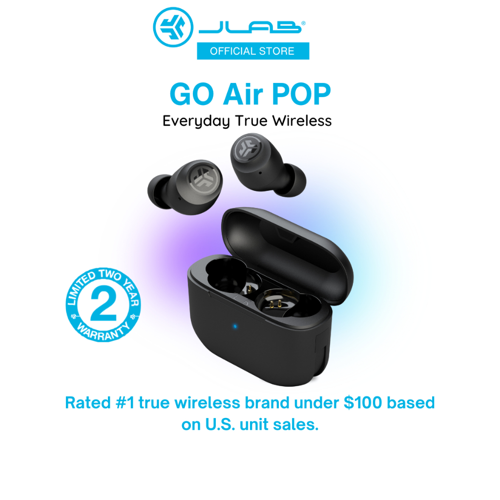 jlab audio go air pop wireless bluetooth earbuds
