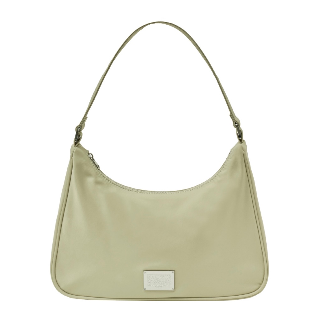 ★Marithe + Francois Girbaud★ CLASSIC LOGO HOBO BAG beige M 2025 NEW] MARITHE FRANCOIS GIRBAUD Classic Logo Hobo Bag, 2