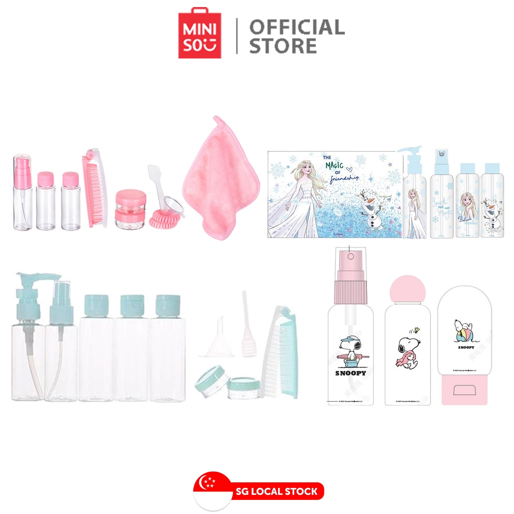 MINISO Travel Size Reusable Bottles (Snoopy 3pcs/Container bottle 11Pcs