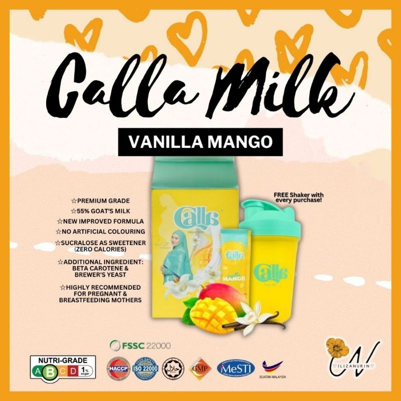 🔥Calla Mom Milk Flavour VANILLA MANGO ️Best Goat's Milk👍 | Shopee Singapore