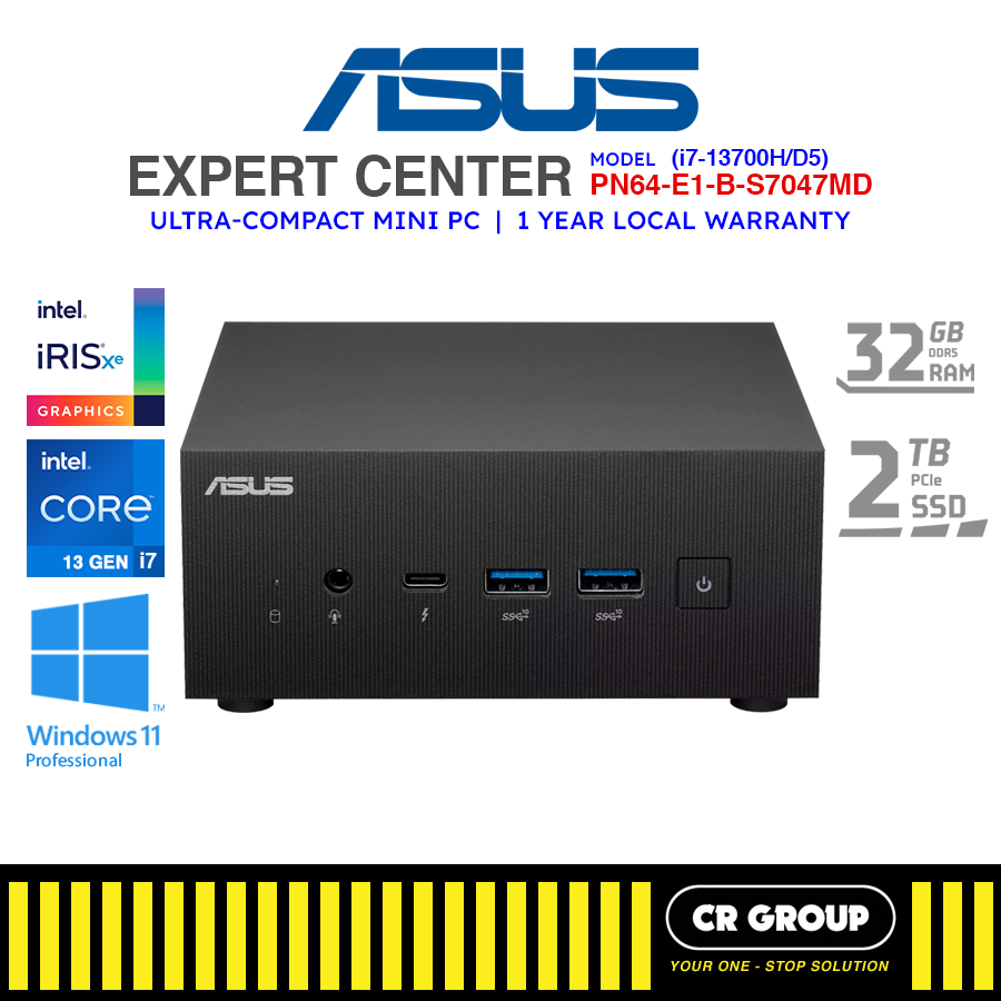 ASUS ExpertCenter PN64-E1-B-S7047MD Mini PC - Intel I7-13700H - Intel ...