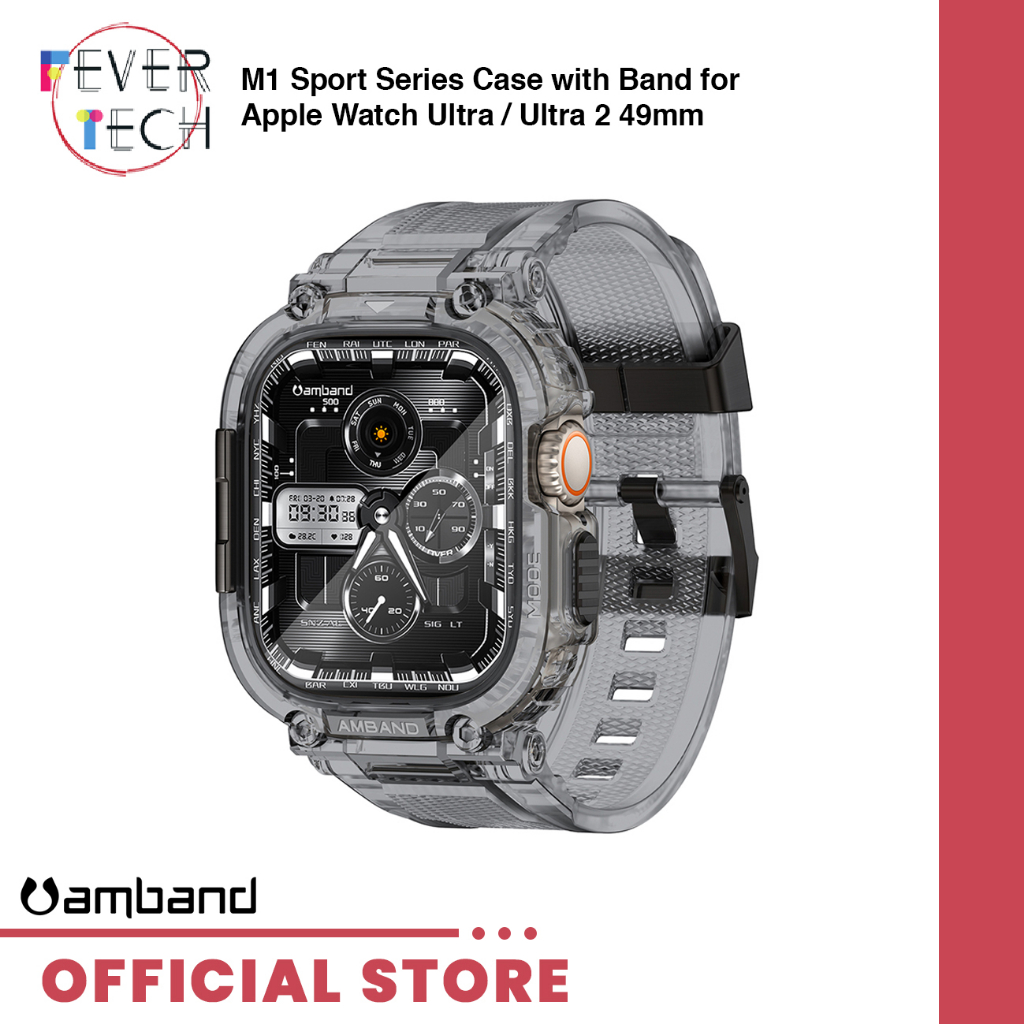 amBand M1 Sport Series Case with Band for Apl Watch Series 9/8/7/6