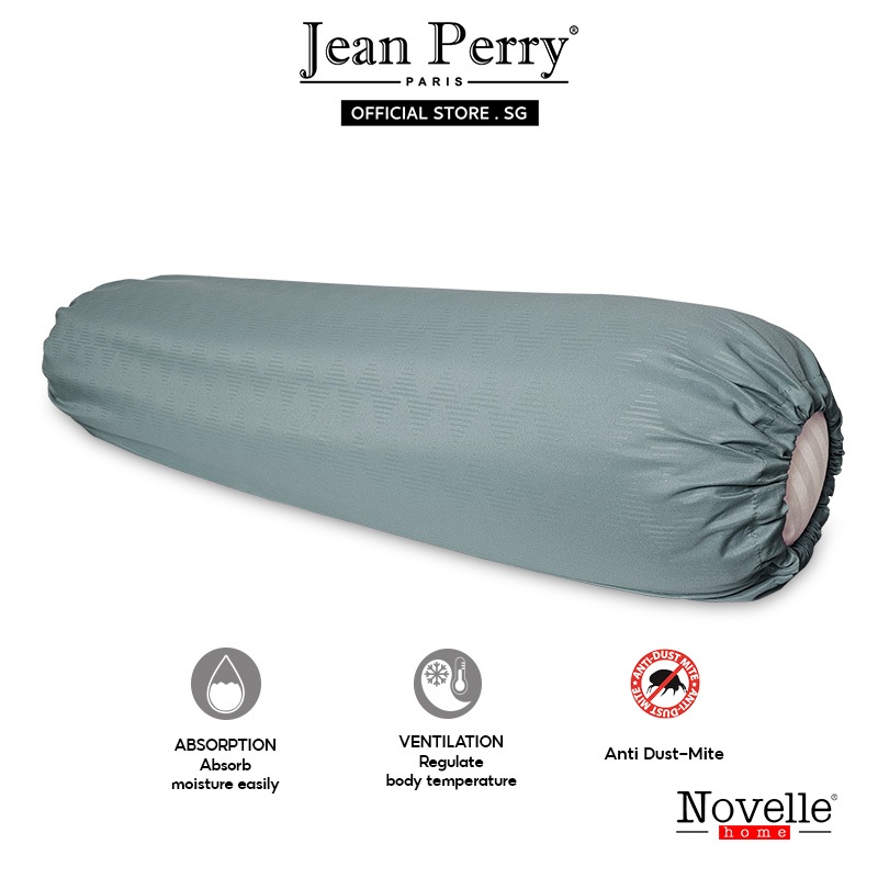 Novelle Silky Tex Embossed 950TC Bolster Case Solid Color Bolster Case