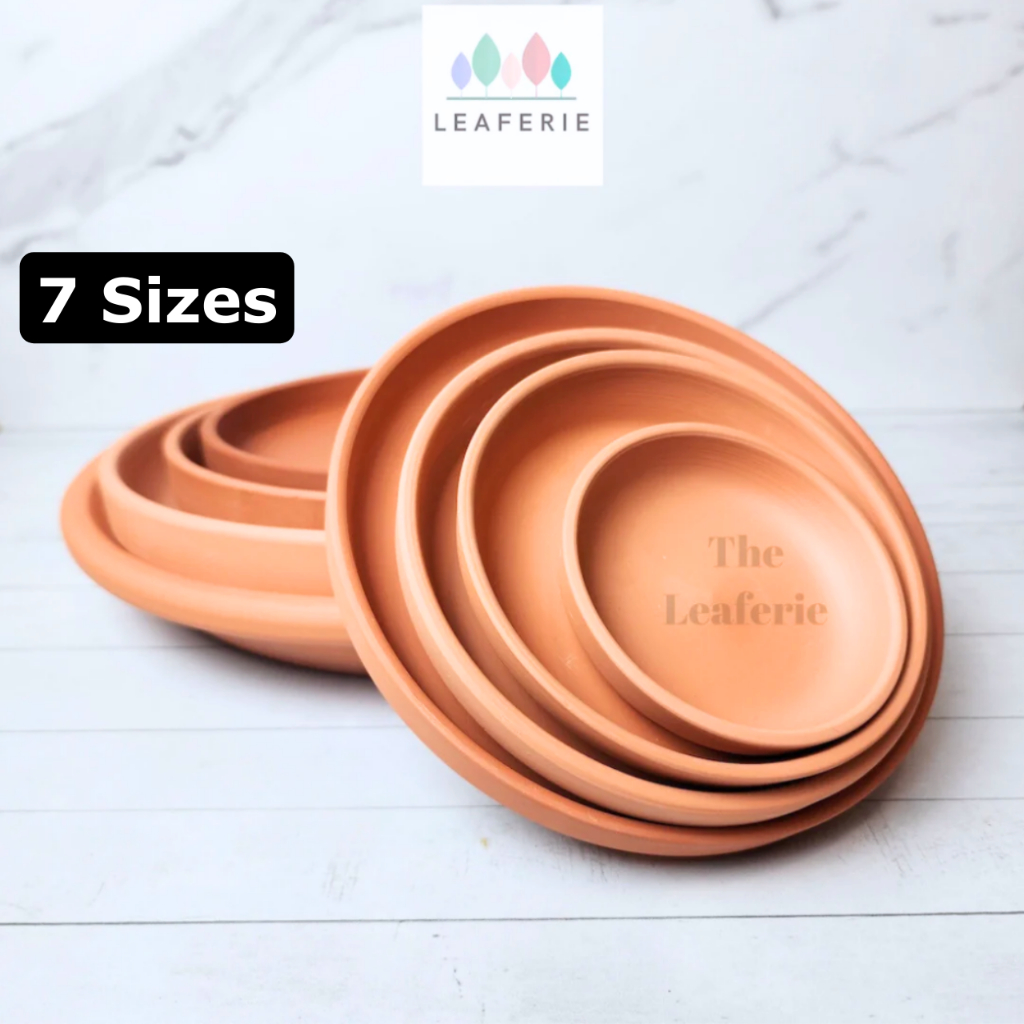 The Leaferie Terracotta Trays (7 sizes) flowerpot tray planter saucer