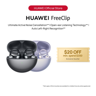 HUAWEI FreeClip Open-ear listening true wireless earphones launched:  dual-device connections, AI crystal-clear call