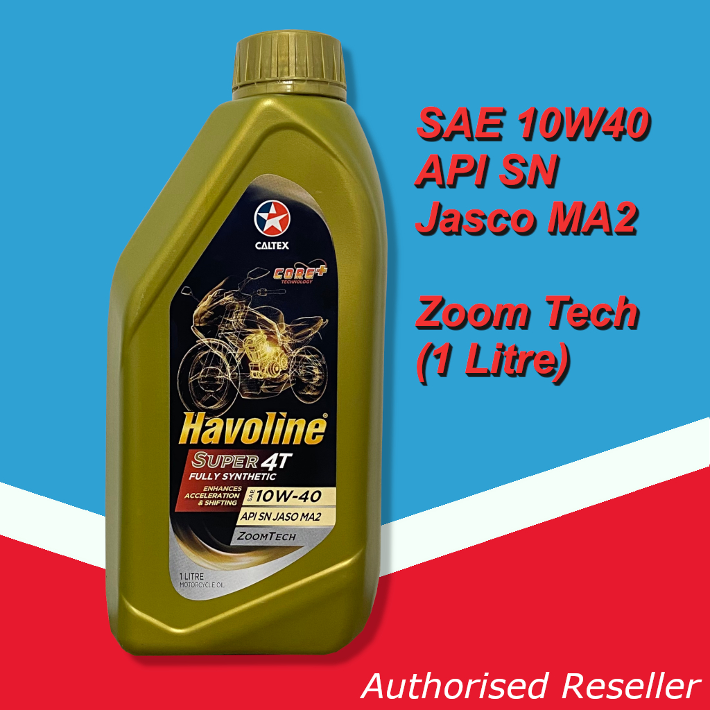 Caltex Havoline Super 4T Fully Synthetic Engine oil 10W40 (1 Litre ...