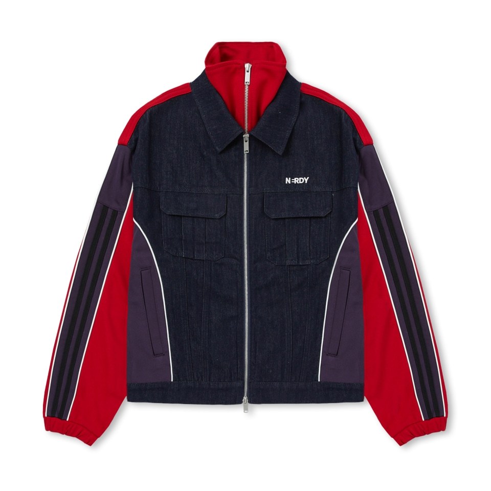 [ NERDY ]★THE 8着用★韓国人気★UNI DENIM MIX TRACK SET NERDY X Seventeen The 8] Korea Unisex 24SS Uni Denim Mix