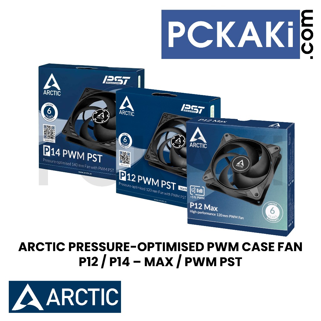 ARCTIC P12 P14 - MAX / PST PWM / SLIM / WHITE 120mm 140mm PRESSURE ...