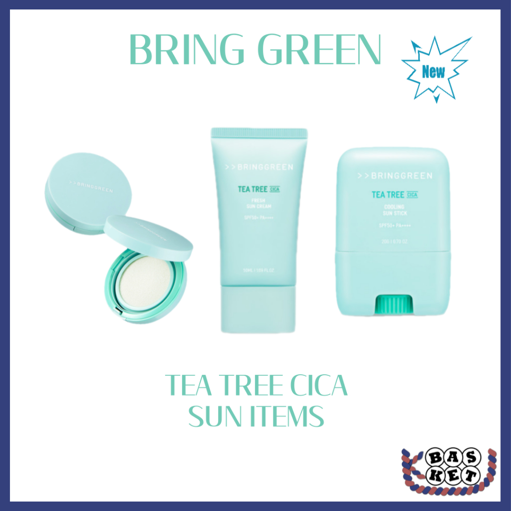 [BRING GREEN] TEA TREE CICA SUN CREAM (=SCREEN), SUN STICK, SUN CUSHION ...