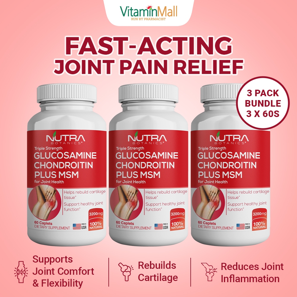 [BUNLDE OF 3 x 60's] NB Glucosamine Chondroitin MSM Knee Supplement