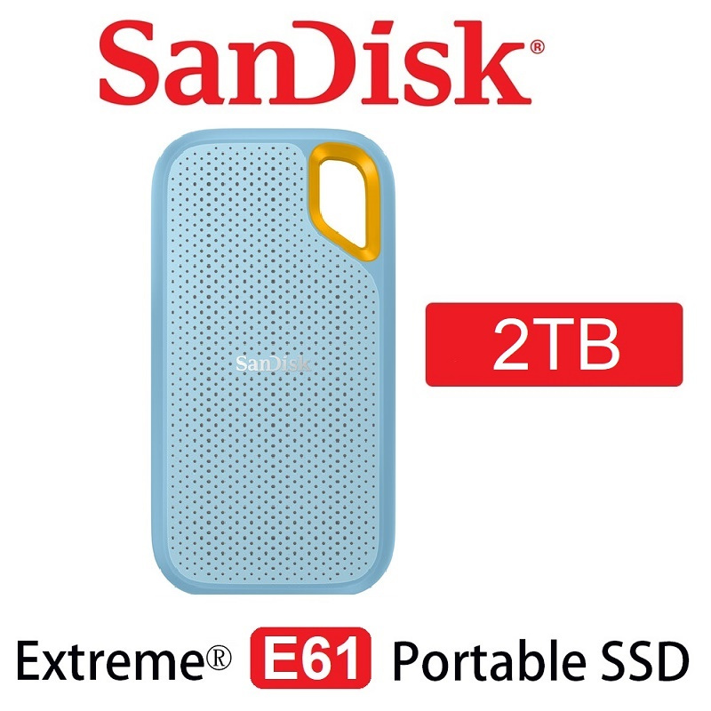 SanDisk E61 Extreme Portable SSD 500GB 1TB 2TB USB 3.2 Gen 2 Solid