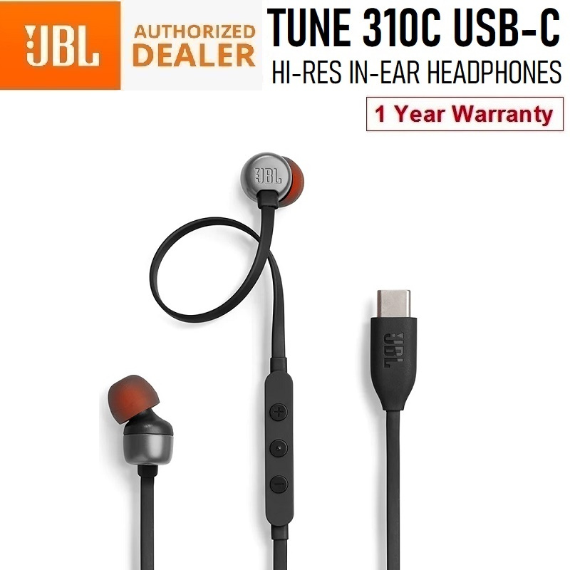 JBL Tune 310C USB C Wired In Ear Headphones Earpiece Headset with Built in Mic Shopee Singapore