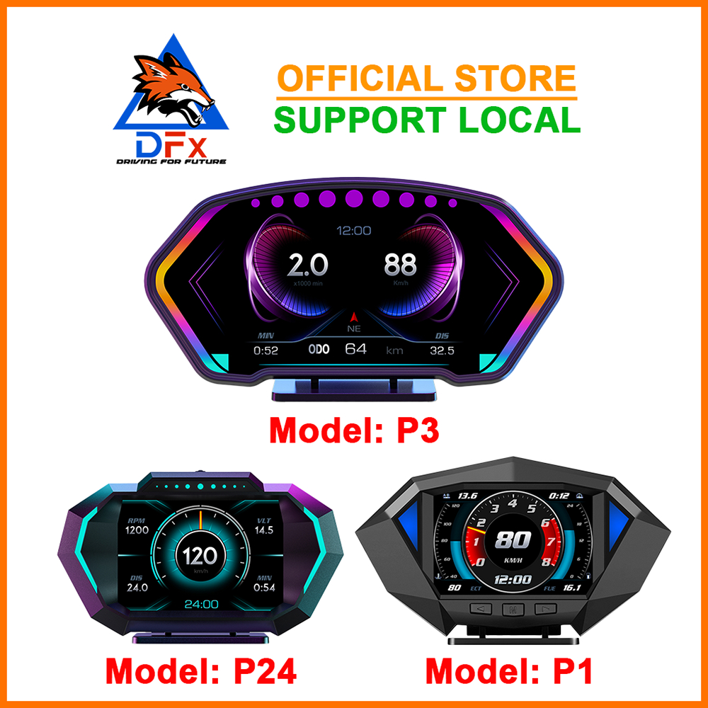 DFx P3 Ultimate Racing Gauge (OBD2, GPS, Slope Meter, HUD, OBD Gauge ...