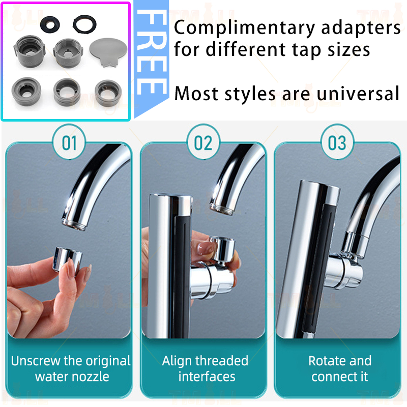 [ SG Ready Stock] 720° Rotation 4 in 1 Waterfall Kitchen Faucet Kitchen ...