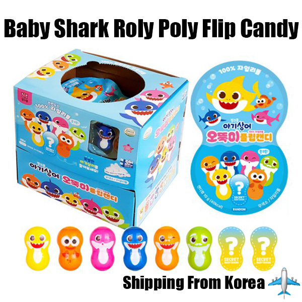 Pinkfong Baby Shark Roly Poly Flip Candy Flipperz 5g, 1pc Random ...