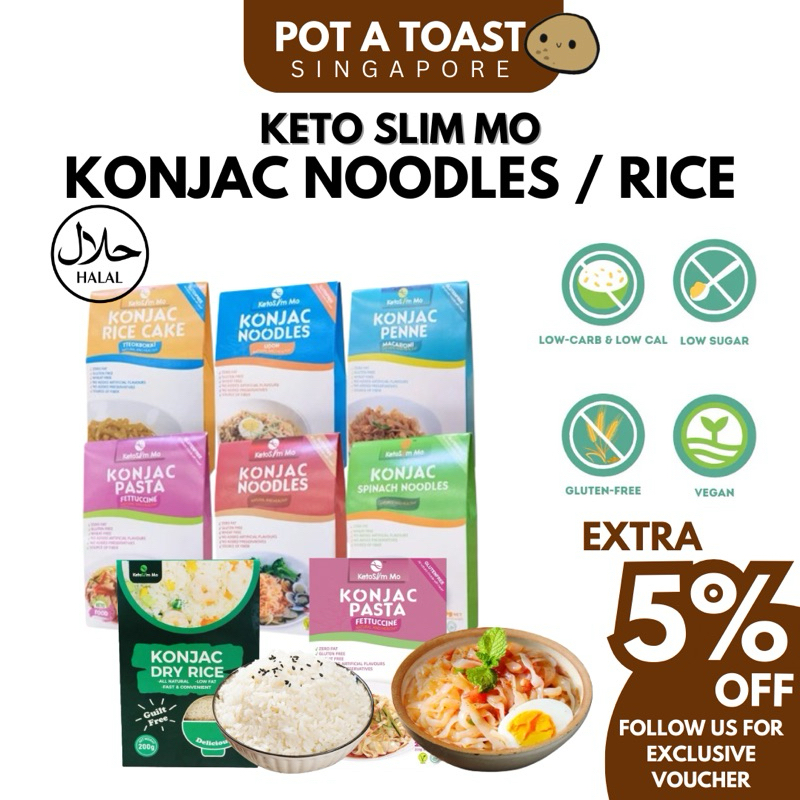 KetoSlim Mo Konjac Pasta / Rice Dry Rice 270g Diet Keto Friendly Meal Replacement Noodles