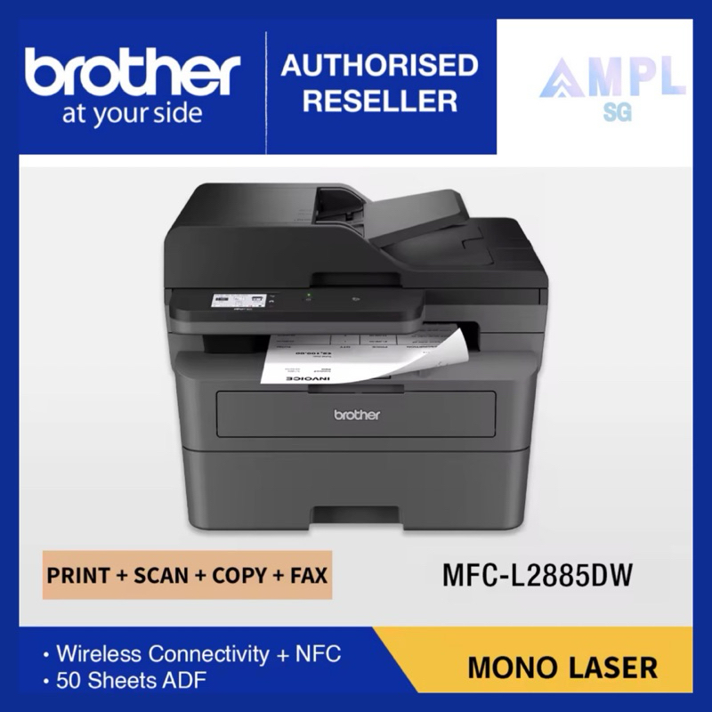 New Launch Brother MFCL2885DW Laser Printer Print Scan Copy Fax