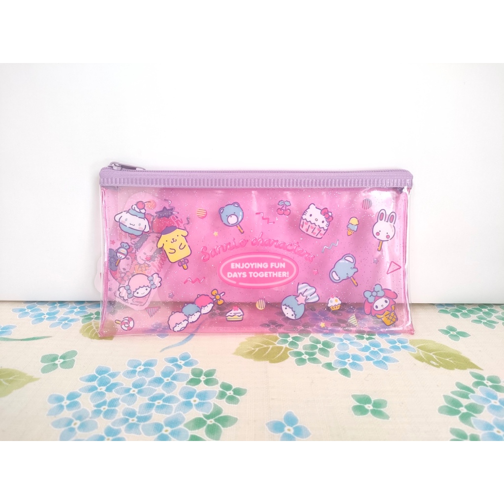 Sanrio Characters Pink glitter pouch Pencil case direct from Japan Pre ...