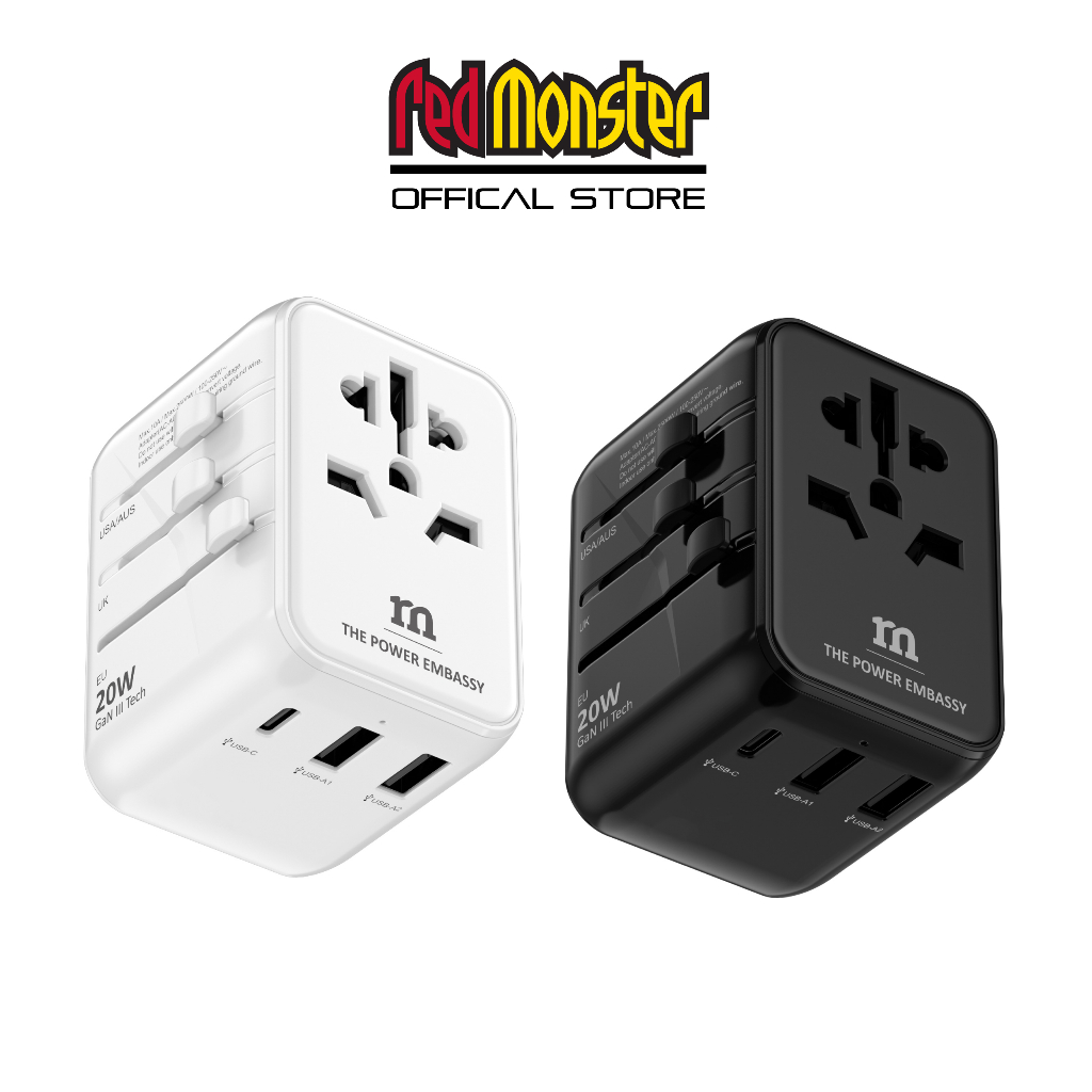 Red Monster WORLD PLUG BASIC - PD 20W Universal Travel Adapter ...