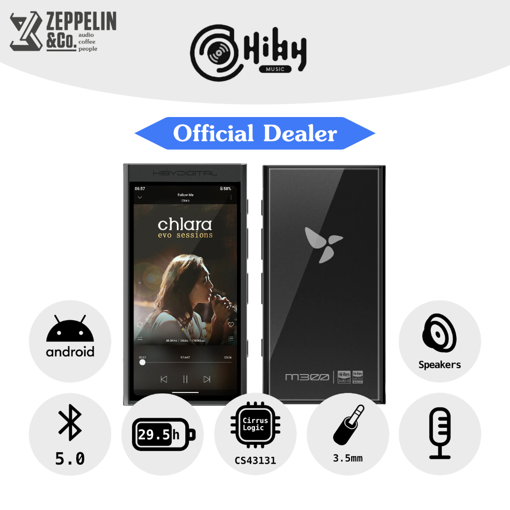 HiBy Digital M300 Music Player Com Alto-falante Integrado Android 13 OS Bluetooth WiFi E FM - View #5
