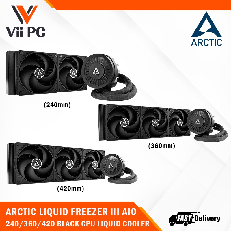 ARCTIC Liquid Freezer III 240/360/420 BLACK Multi Compatible All