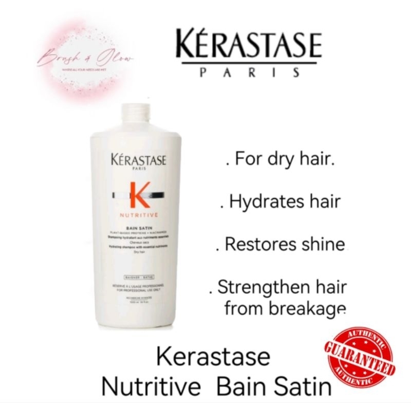 Kerastase Nutritive Bain Satin / Bain Satin Riche 1000ml | Shopee