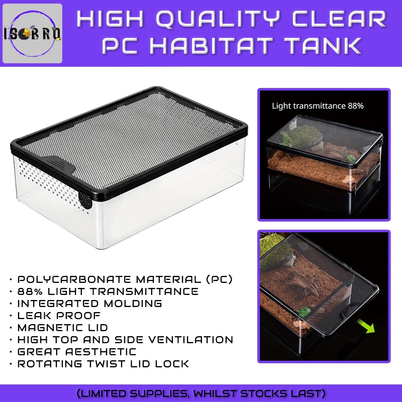 Clear PC Habitat Tank Setup Starter Kit — (High Quality & Transparency ...