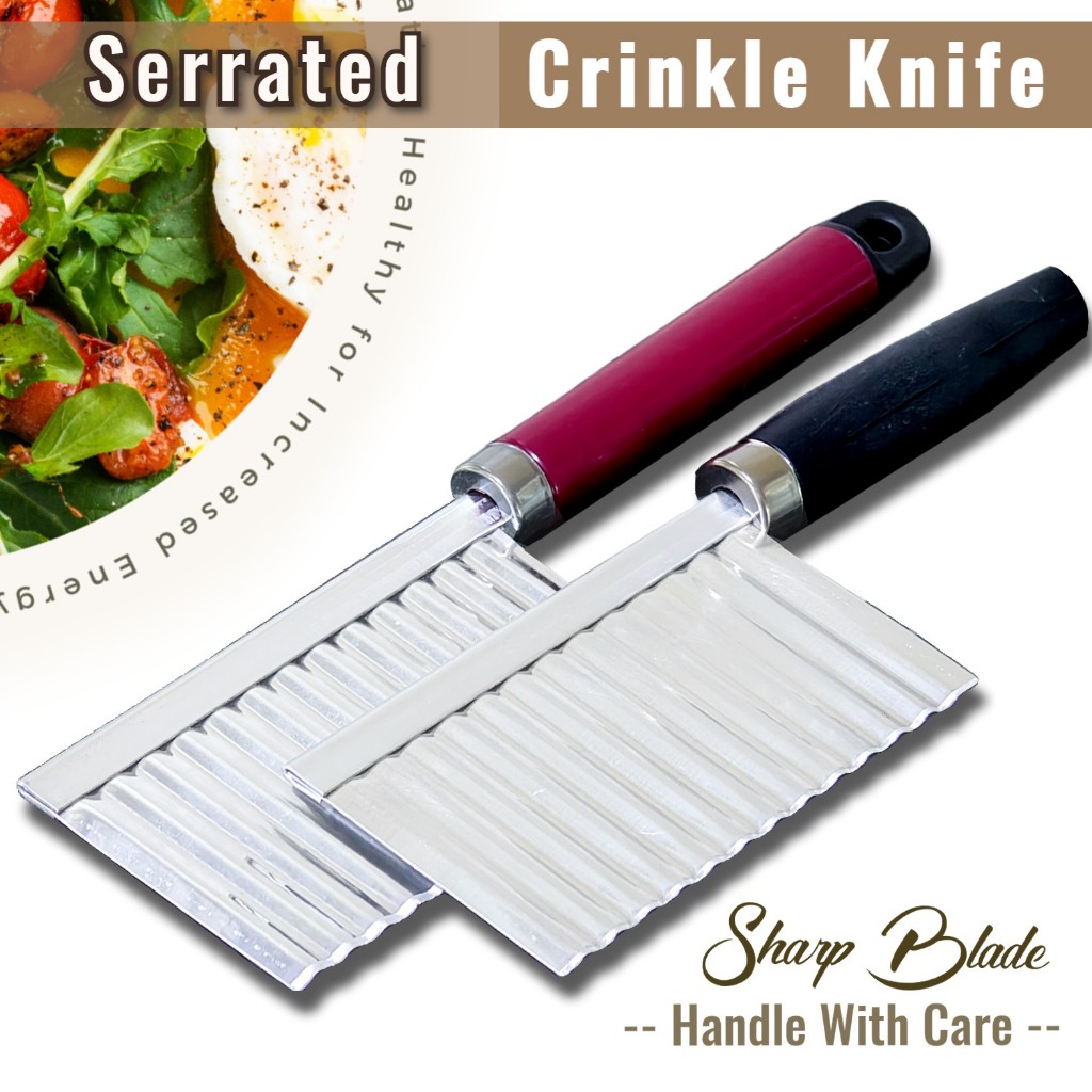 Eco-Store [Crinkle Knife] Shredder Wave Kitchen Cutter (19cm/22cm ...