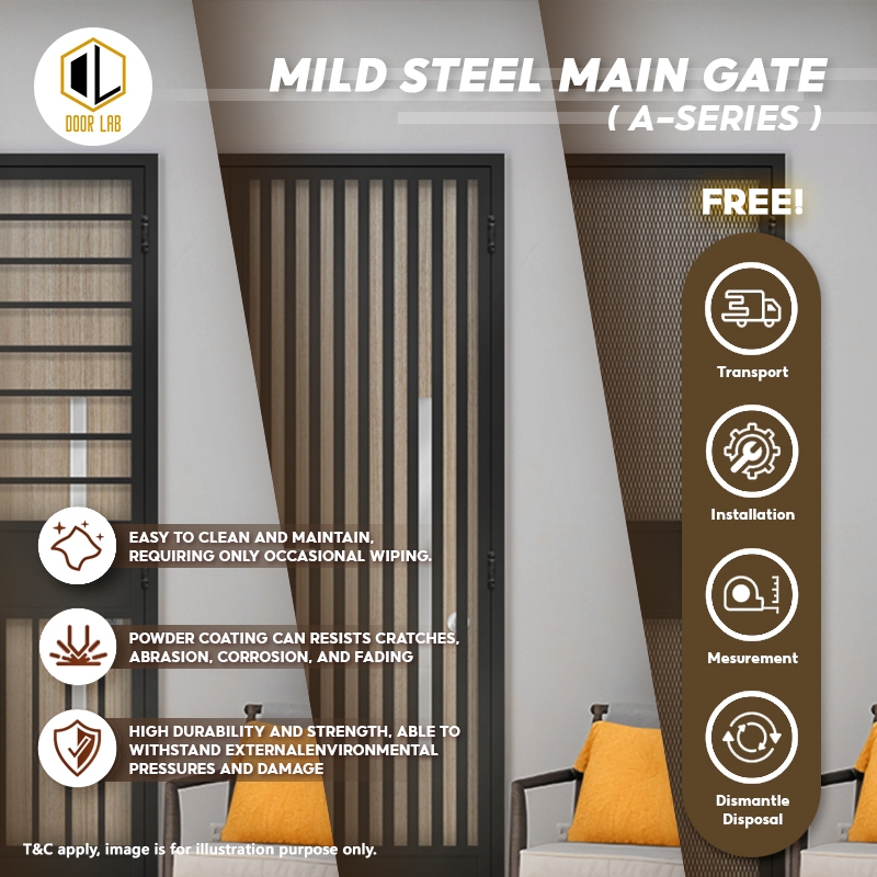 Mild Steel Gate, Metal Gate For HDB Flats, Condo, BTO With Installation ...