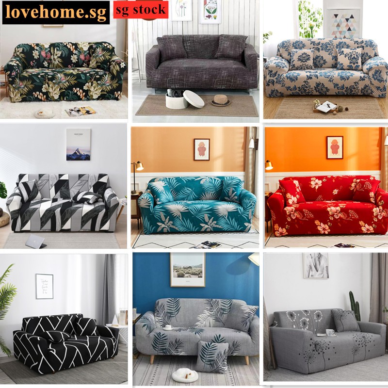 SG *1/2/3/4 Seater Sofa Cover Elastic Sofa Cover/Sofa Cover L Shape Sofa Cover Protector Couch