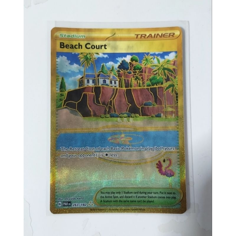 golden beach court pokemon card Pokemon - Beach Court 263/182 - Paradox Rift - Hyper Rare - Gold Foil main image 0