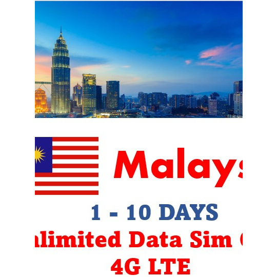 Unlimited Malaysia Data Sim Card DIGI 3 days/ 5 days/7 days Shopee