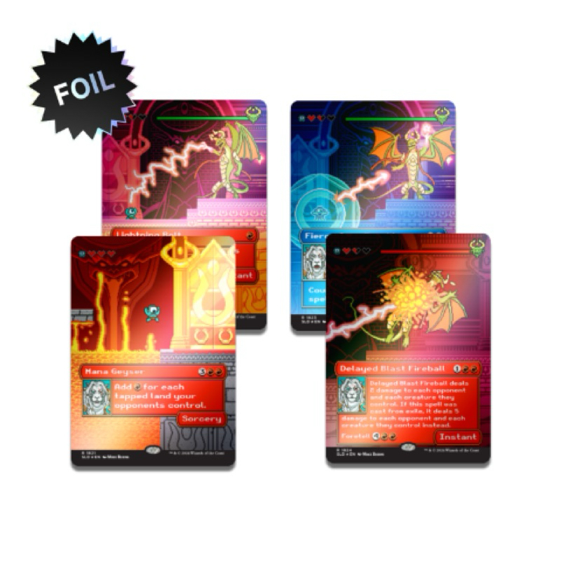 MTG Secret Lair Pixel Perfect Extra Life 2024 Rainbow Foil Edition