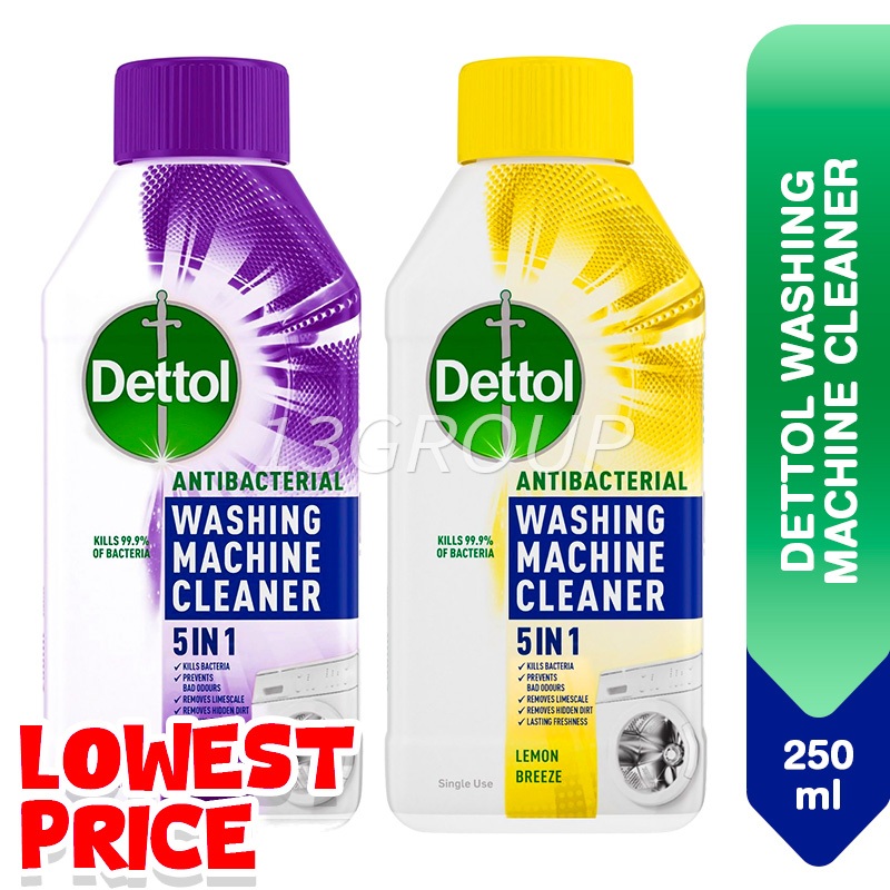 Dettol Washing Machine Cleaner Lavender Lemon Breeze, 250ml Shopee