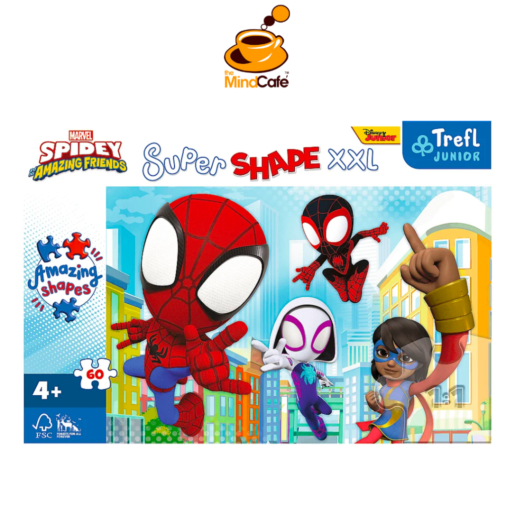 Trefl 60 XXL Jigsaw Puzzle: Marvel Spidey and His Amazing Friends ...