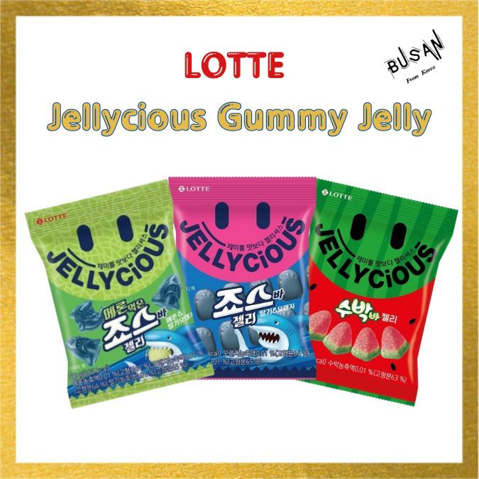 [korean Food]lotte Jellycious Gummy Jelly  Three Flavors, Fruit 