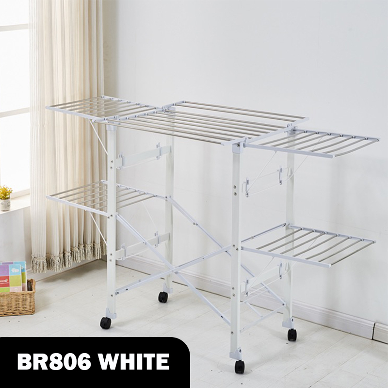 Korean Clothes Drying Rack Laundry rack Stainless Steel Clothes Hanger Foldable Drying
