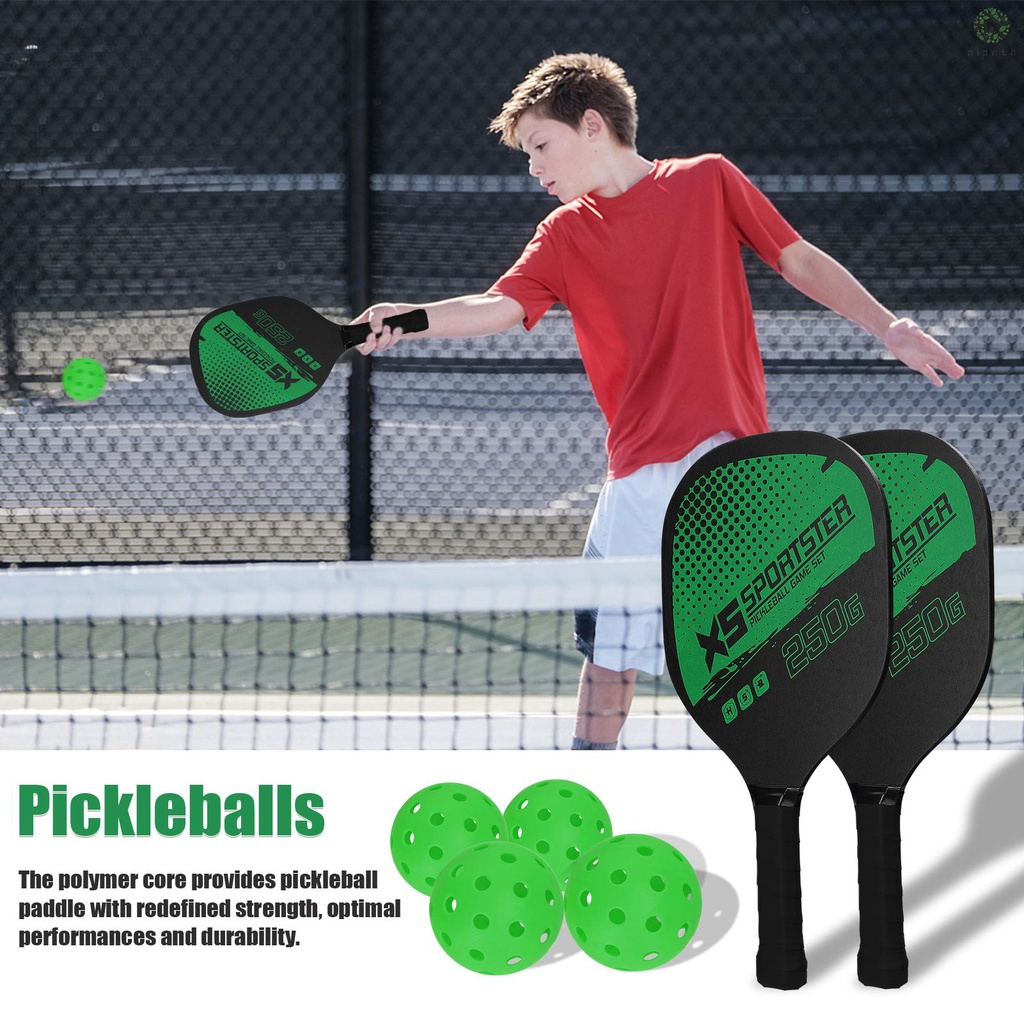 Pickleball Paddle Set Pickleball Rackets with Cushion Comfort Grip ...