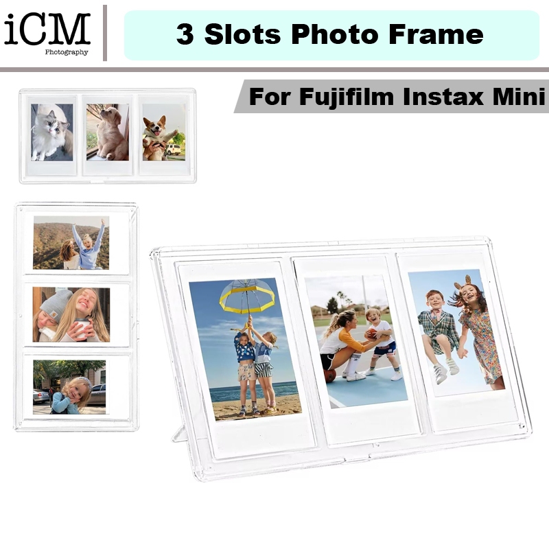 Instant Film 3 Slots Display Photo Frame For Fujifilm Instax mini ...